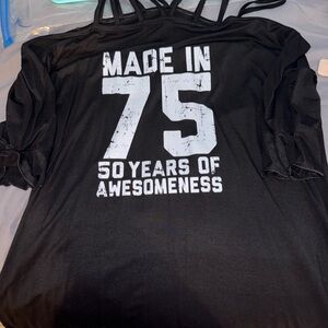 Black 'Made in 75' T-Shirt